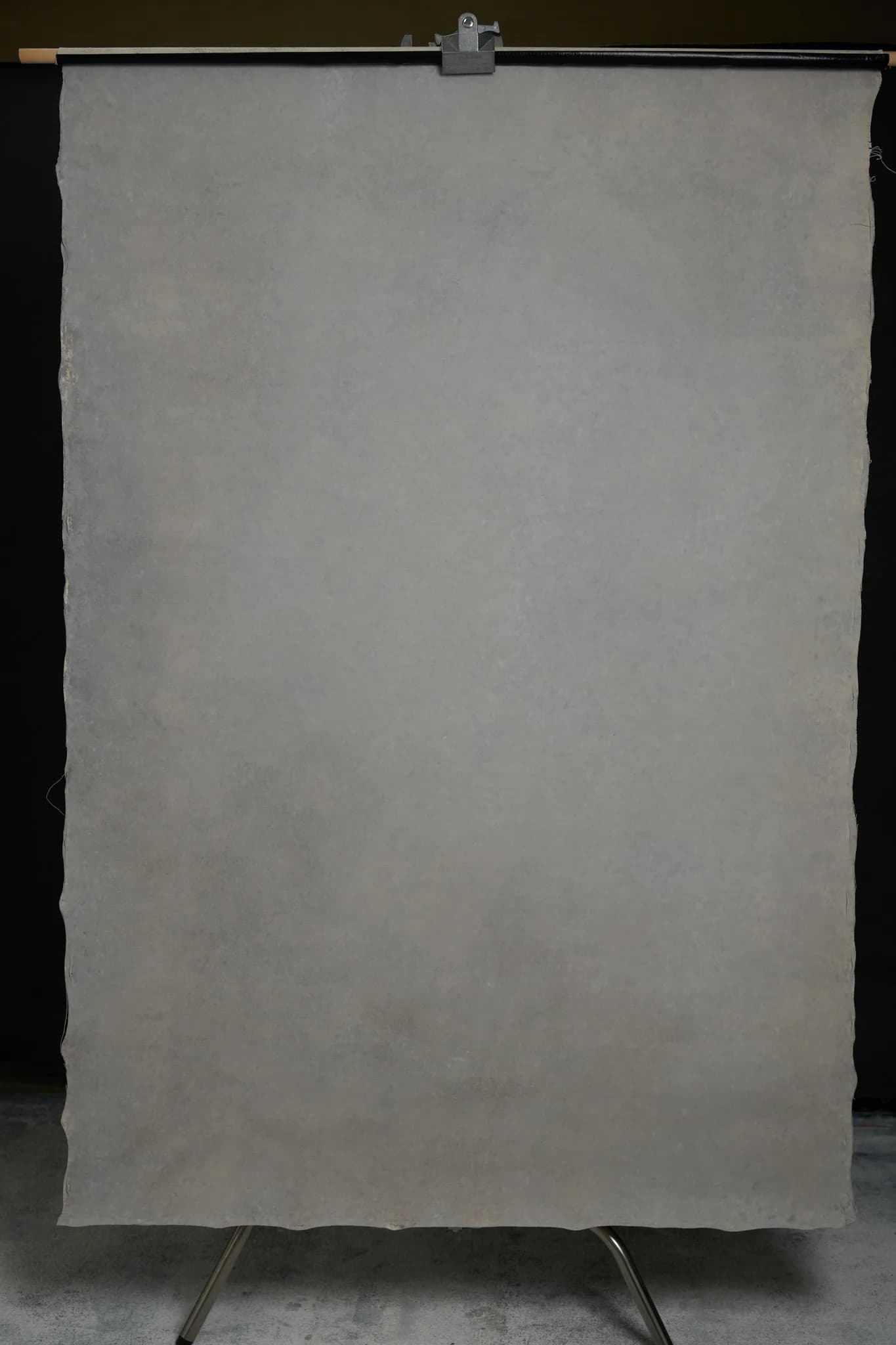 Quiet Stone light grey hand painted canvas backdrop 122x180cm, painted side, full view