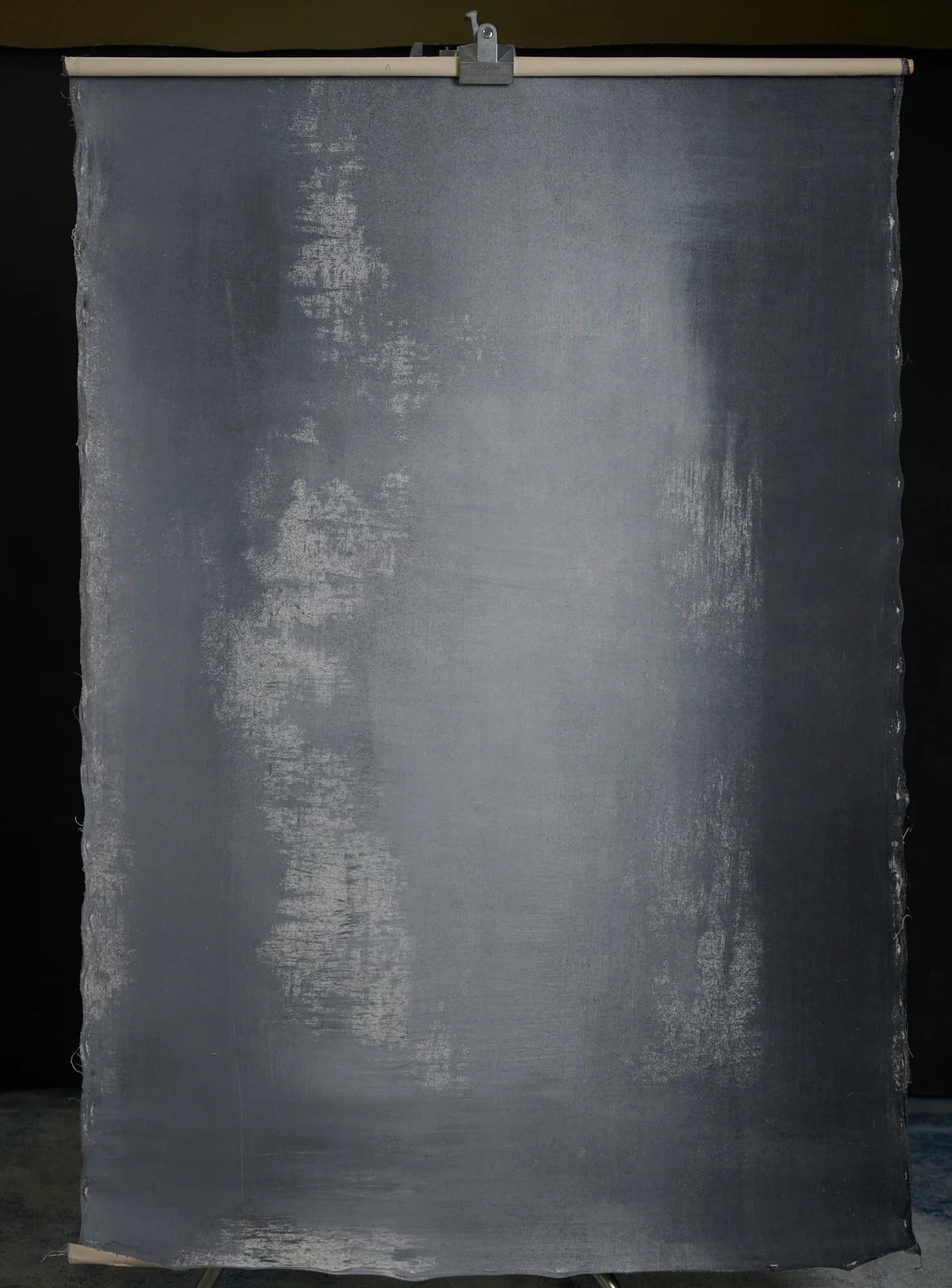 Slate Storm strong texture grey hand painted canvas backdrop 122x180cm, full view