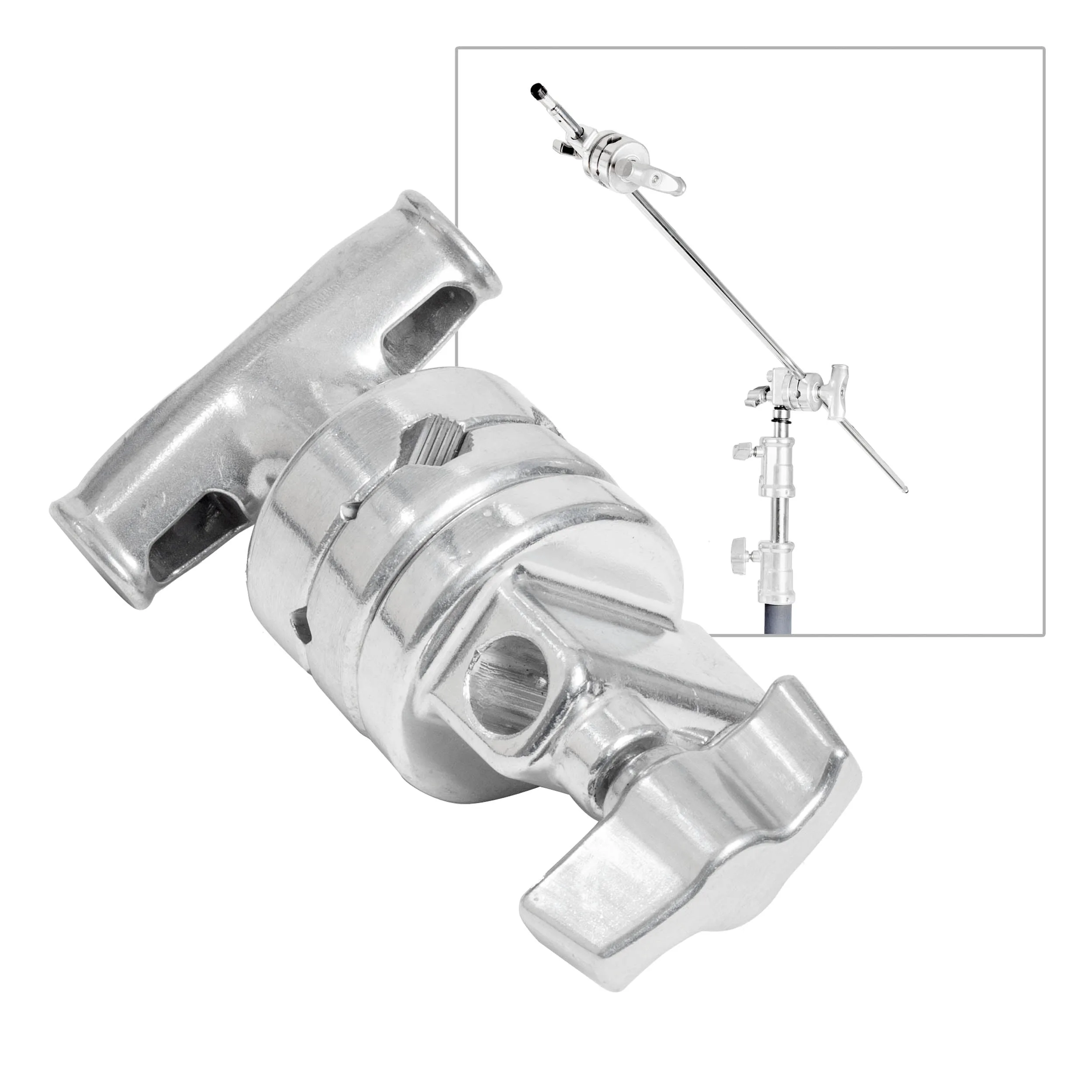 2.5" Replacement Stainless Steel Grip Head for C-Stands — photography studio equipment