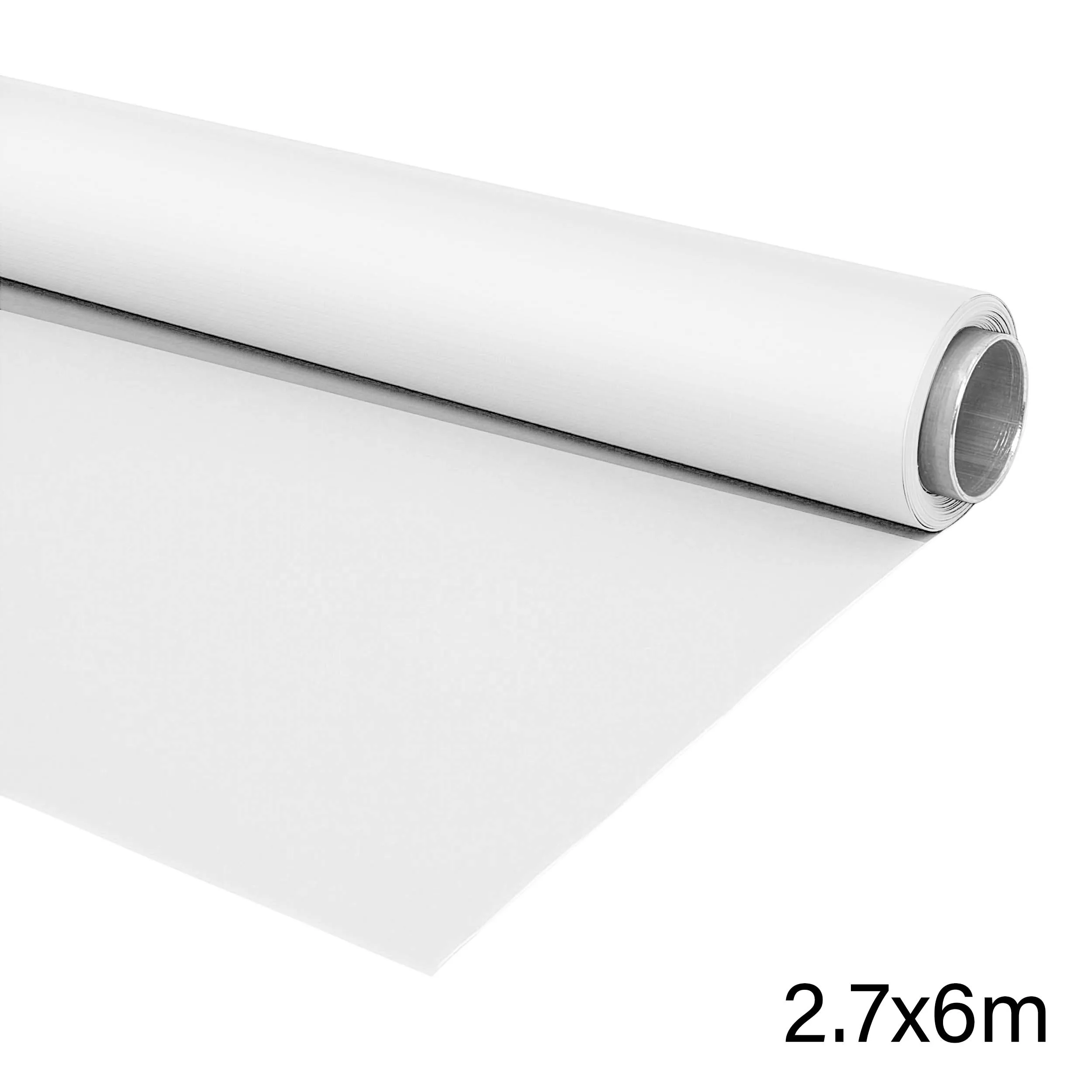 2.7x6m Wipeable White Matte Vinyl Backdrop — photography studio equipment