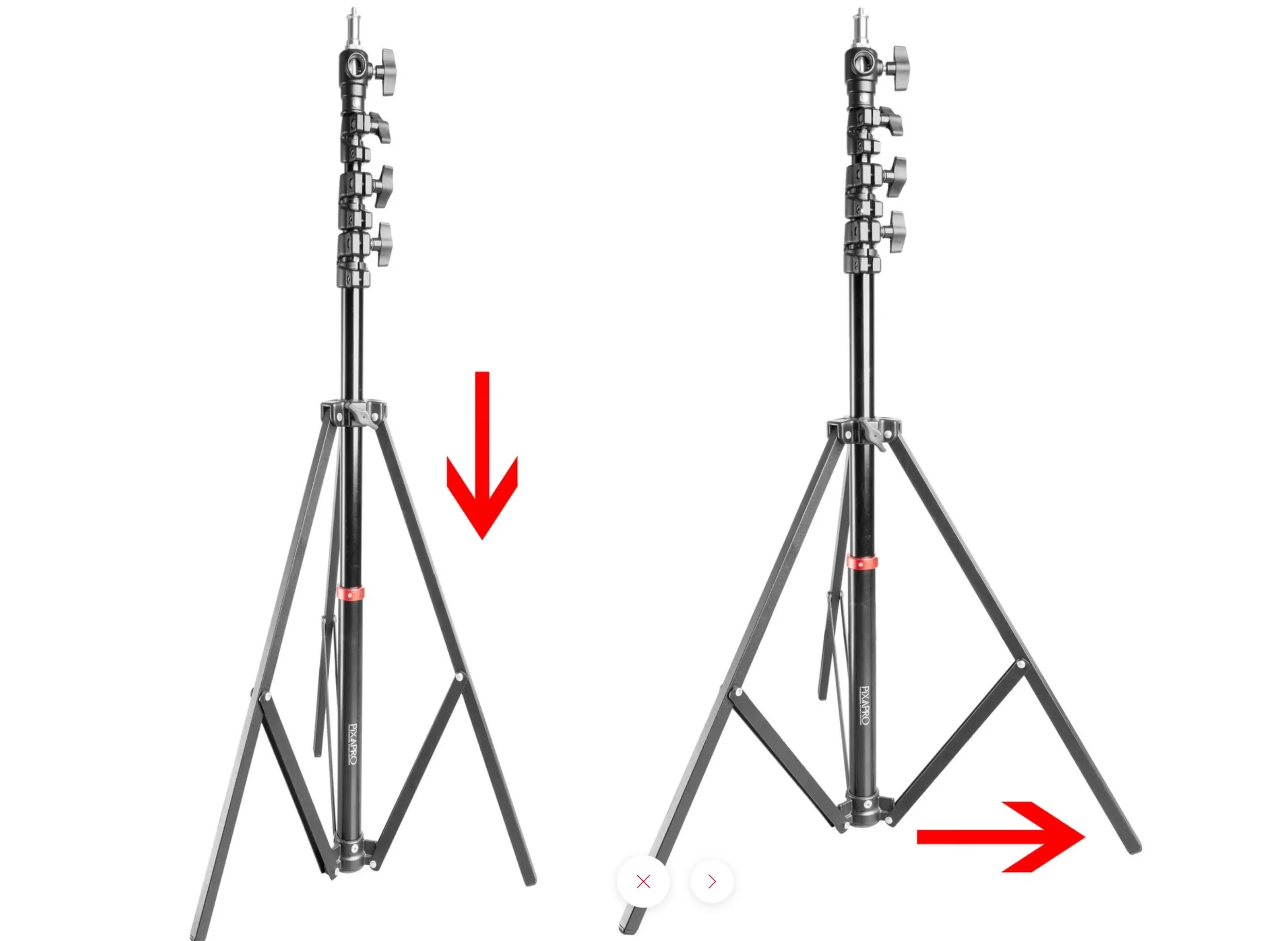 240cm Heavy Duty Retractable Light Stand (Auto Stand) by PIXAPRO
