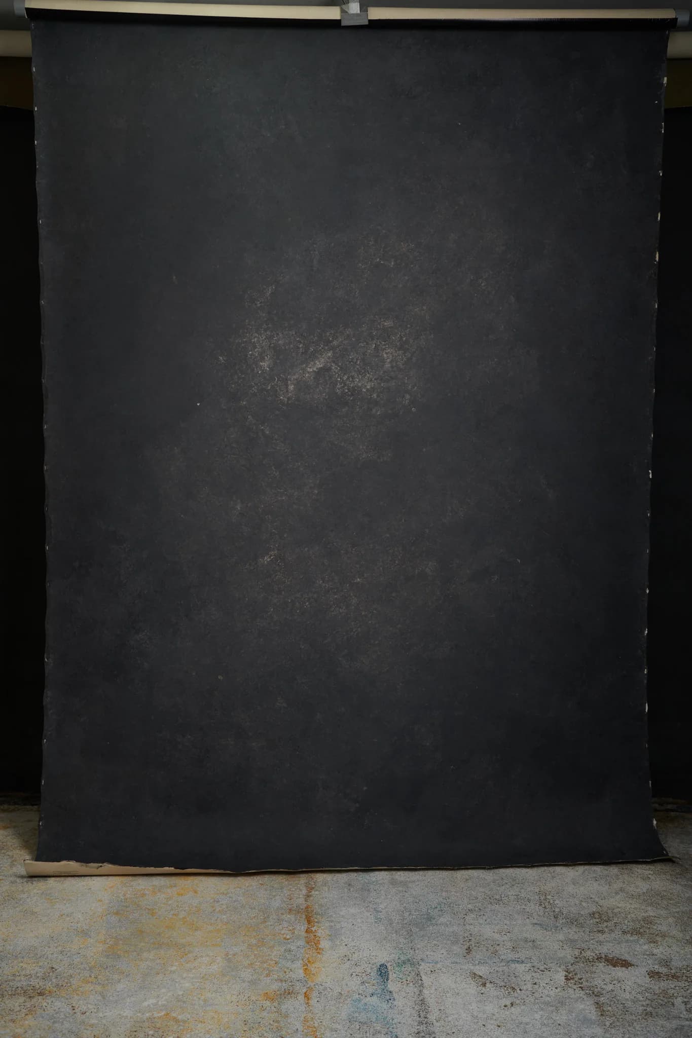 Anthracite Black Hand Painted Canvas Backdrop 180x270cm