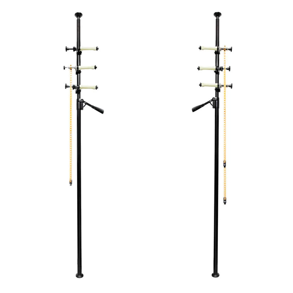 Autopole with 3 Pairs of Expansion Drive Shafts & 3 Pairs of Background Hooks — photography studio equipment