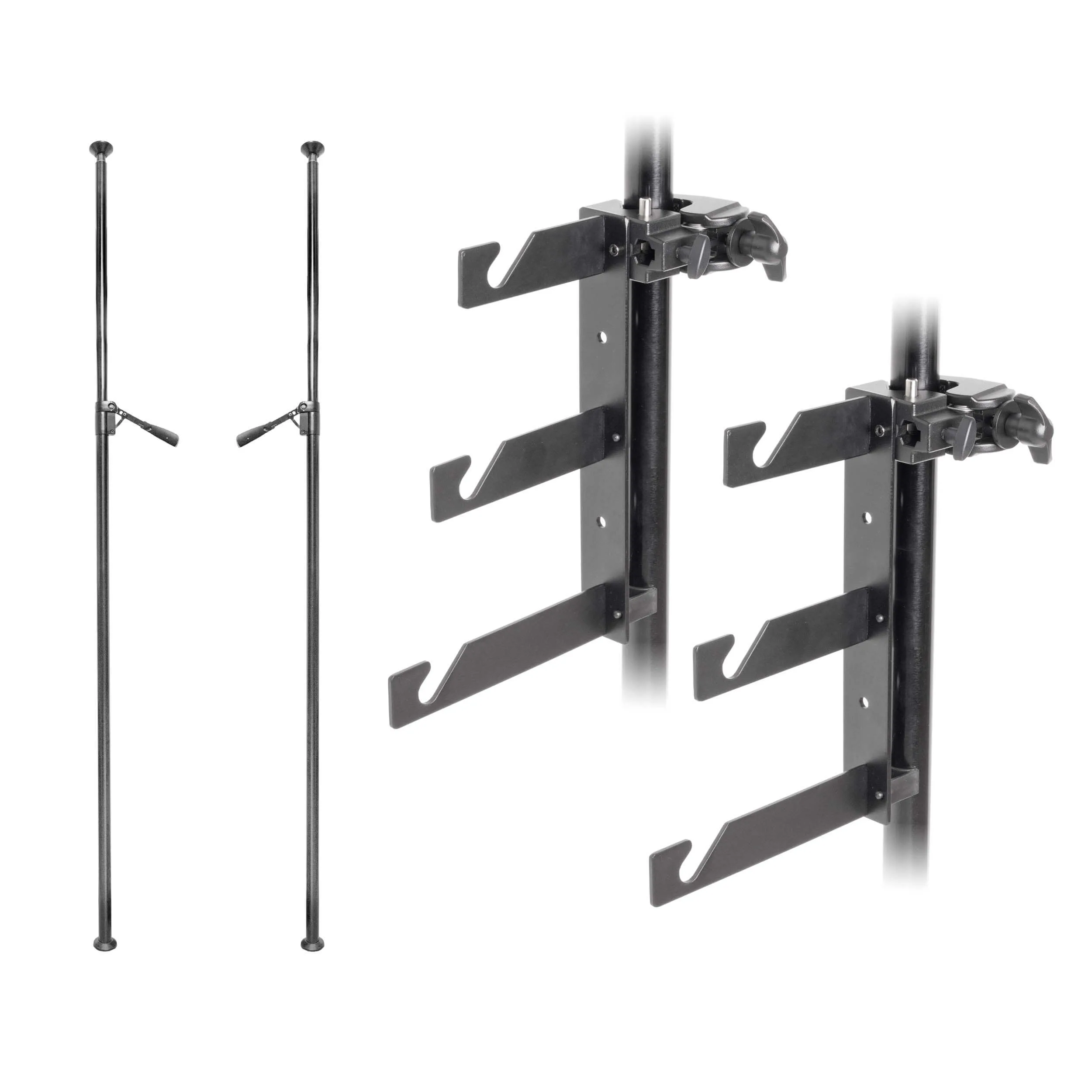 Autopoles with Triple Hook Background Drive Brackets — photography studio equipment