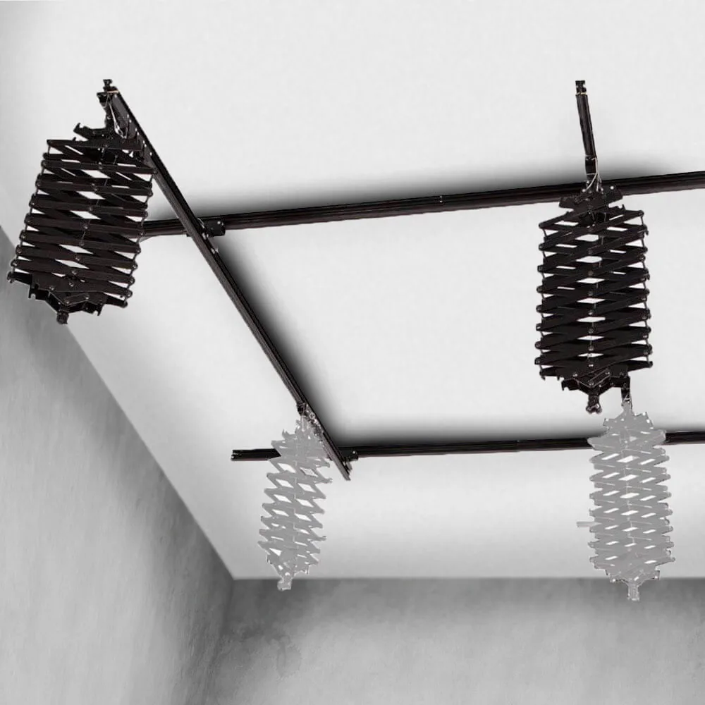 Ceiling-Mounted Rail-Track System with Double Pantographs — photography studio equipment