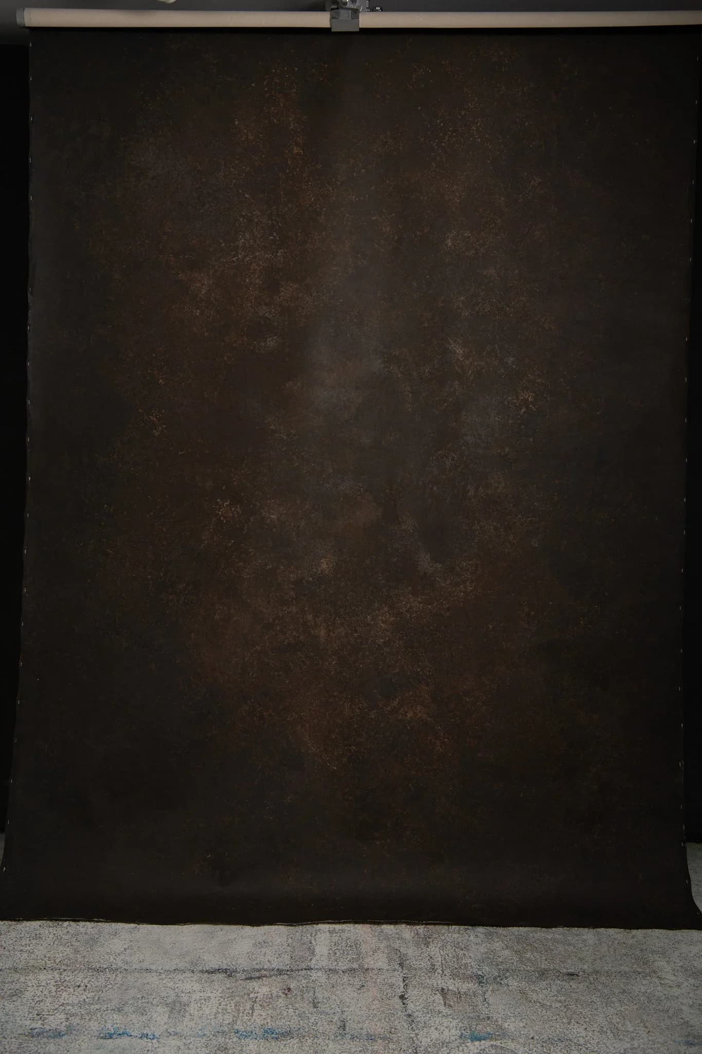 Fine art-style Dark-brown hand painted canvas backdrop for photographers medium texture. 180x270cm (02230623)