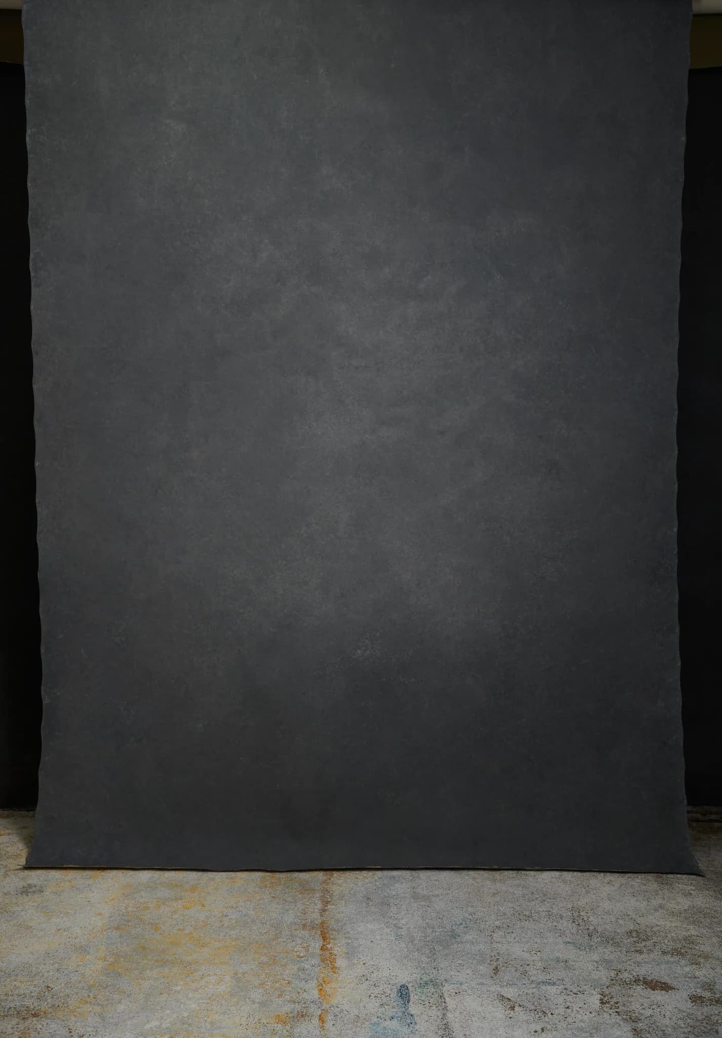 Dark Grey Charcoal Hand Painted Backdrop — full backdrop, 180x270cm