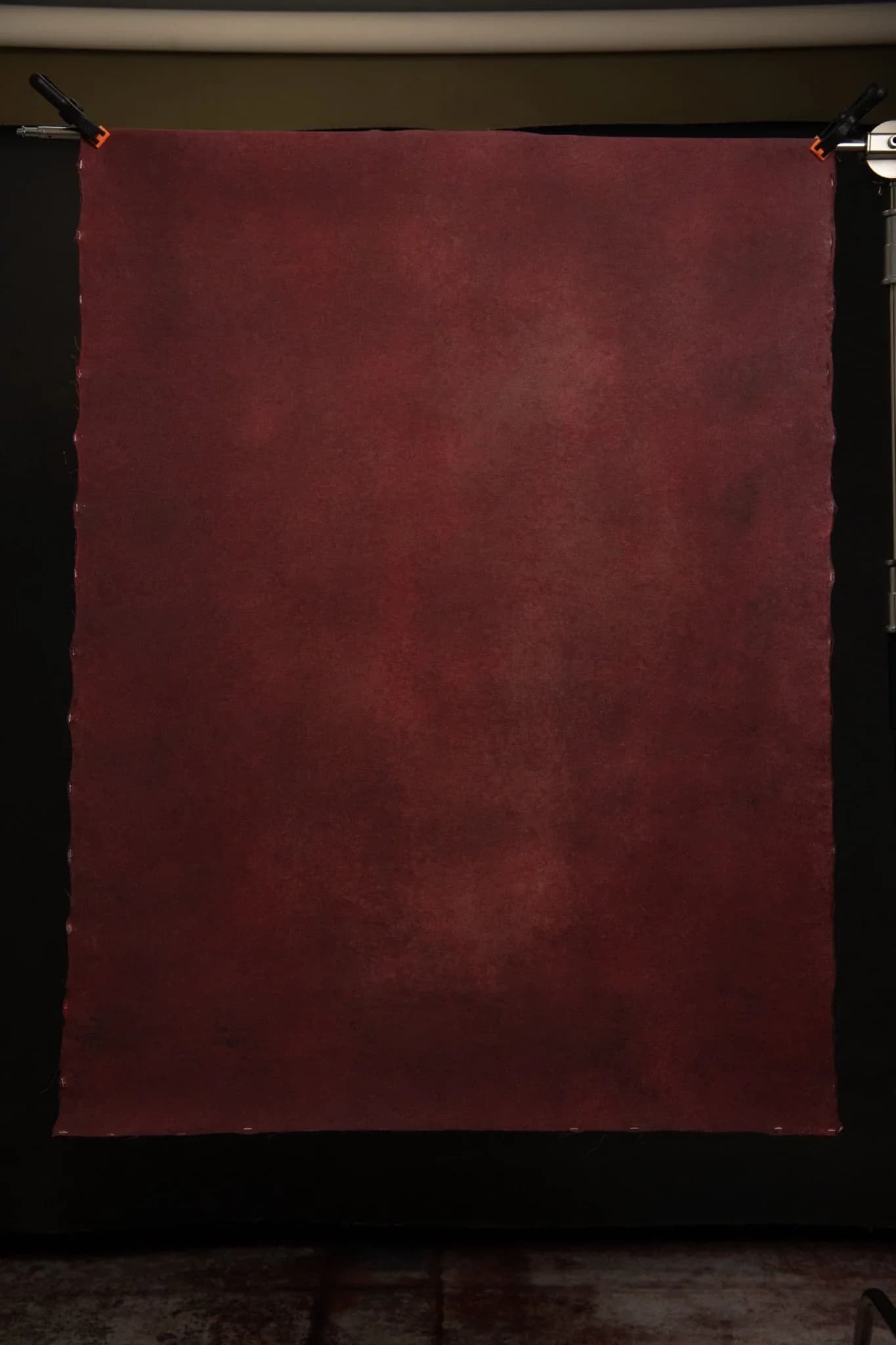 Deep Burgundy Hand Painted Canvas Backdrop for Photographers
