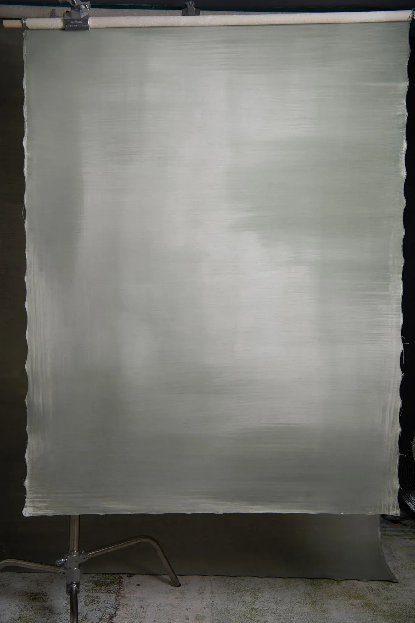 Greenish grey Hand painted canvas backdrop 6x9 13422