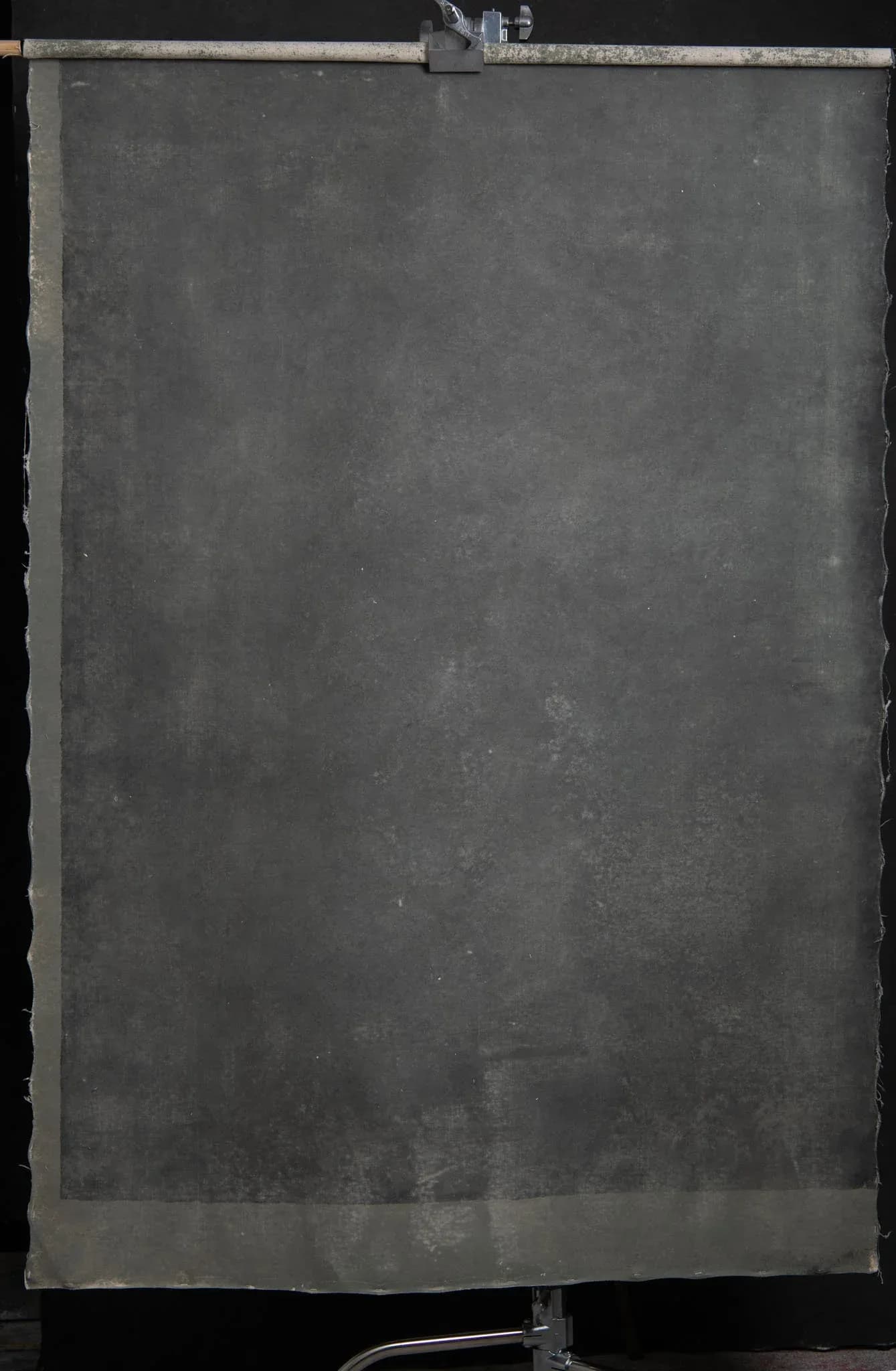 Medium texture, hand-painted canvas backdrop, medium to dark greenish grey, with reverse side 4x6 29522