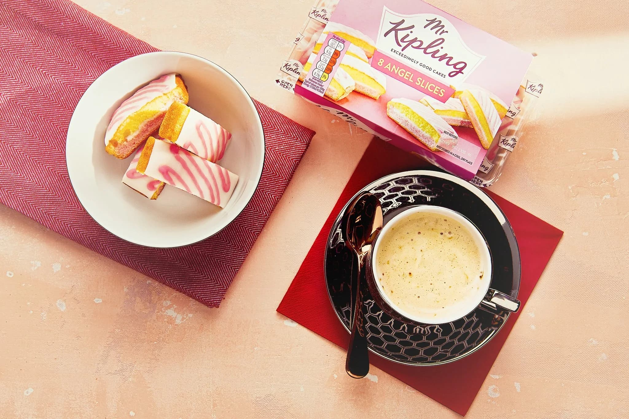Hand painted canvas backdrops for food and products 80x60cm pink