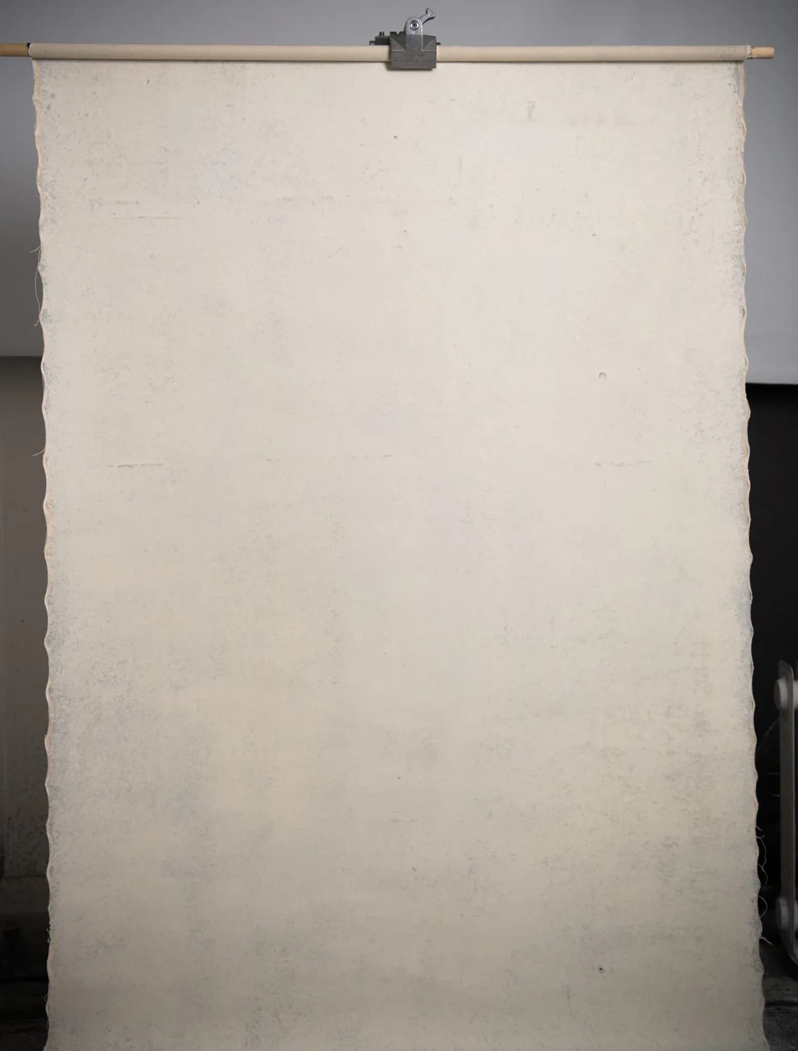 stronger sanded texture with holes, Ivory cream hand painted canvas backdrop, very light, 4x6 326222