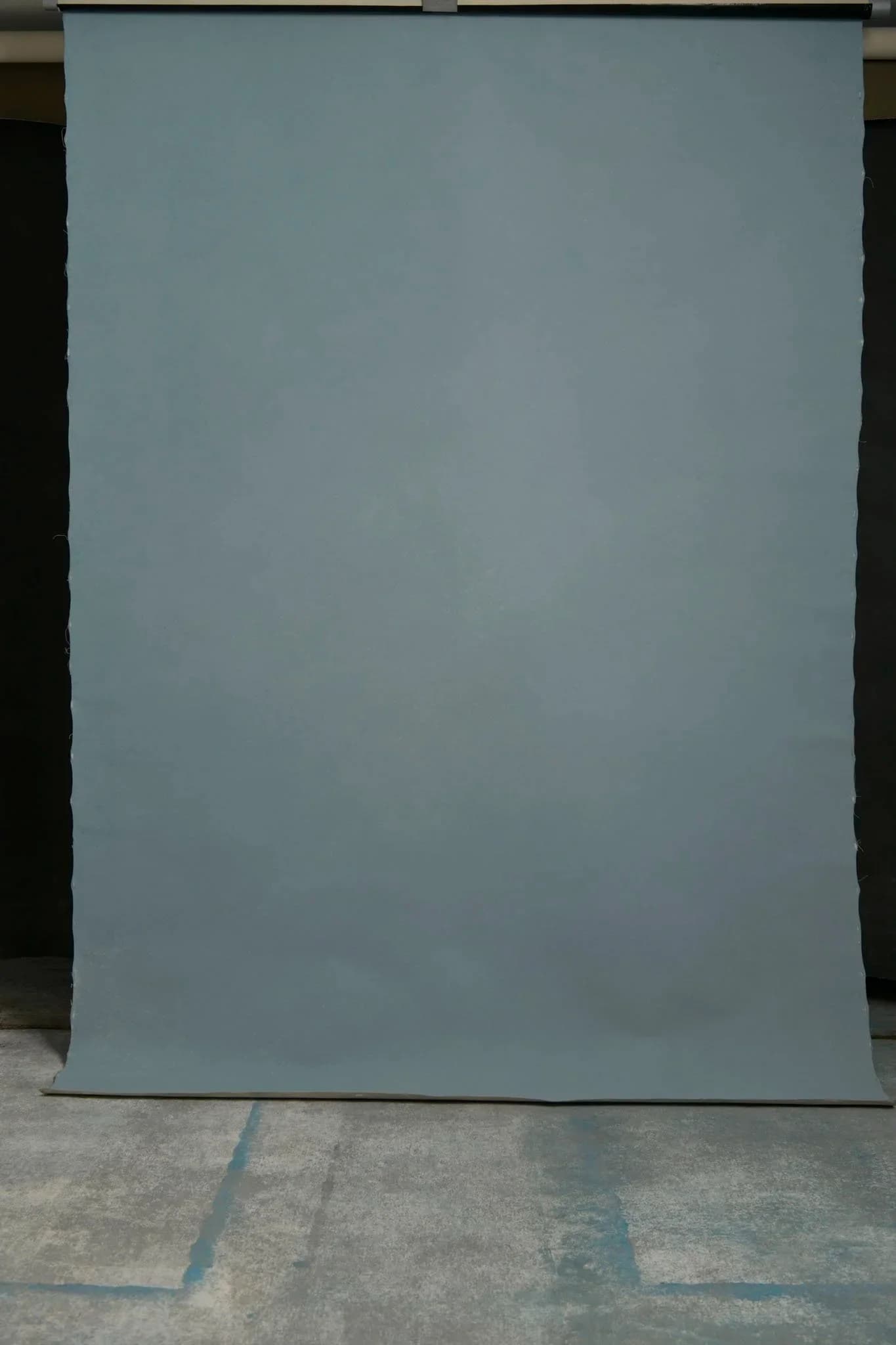 Light Dusty Blue Hand Painted Canvas Backdrop — full backdrop, 180x270cm