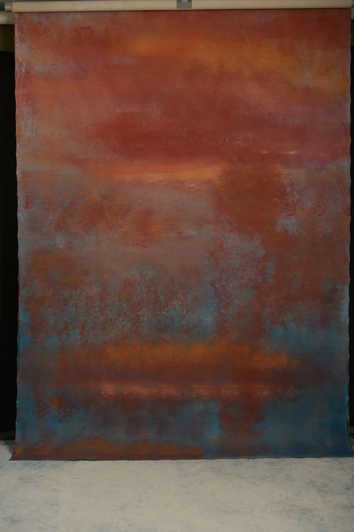 Sunset-Inspired Rust & Teal Photography Background SK0007