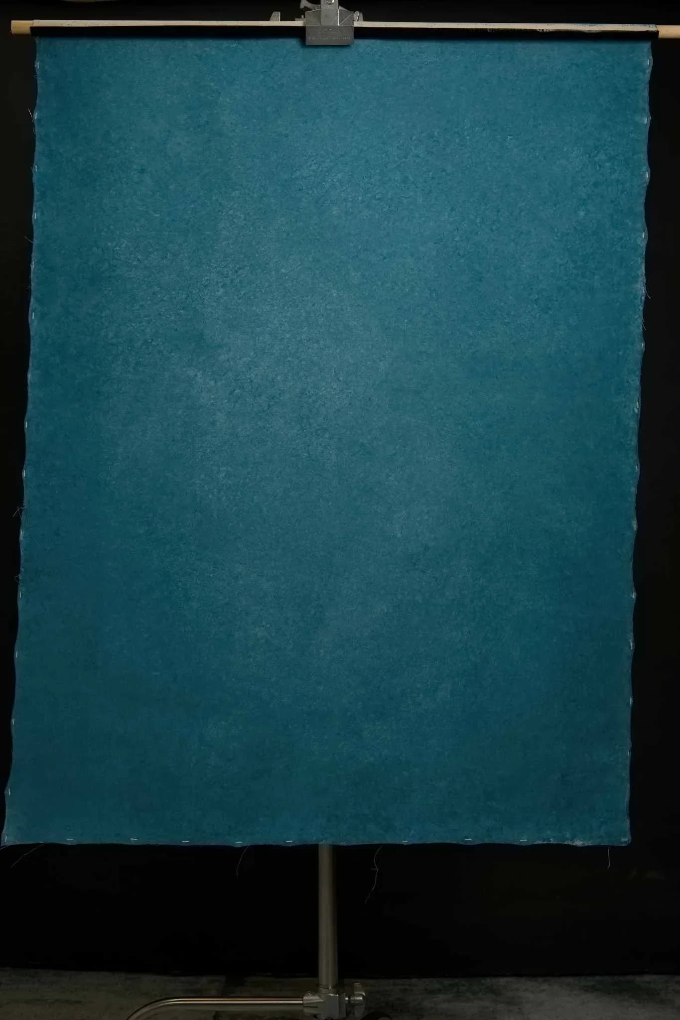Teal Blue Hand Painted Canvas Backdrop for Photographers 100x135cm 01130326
