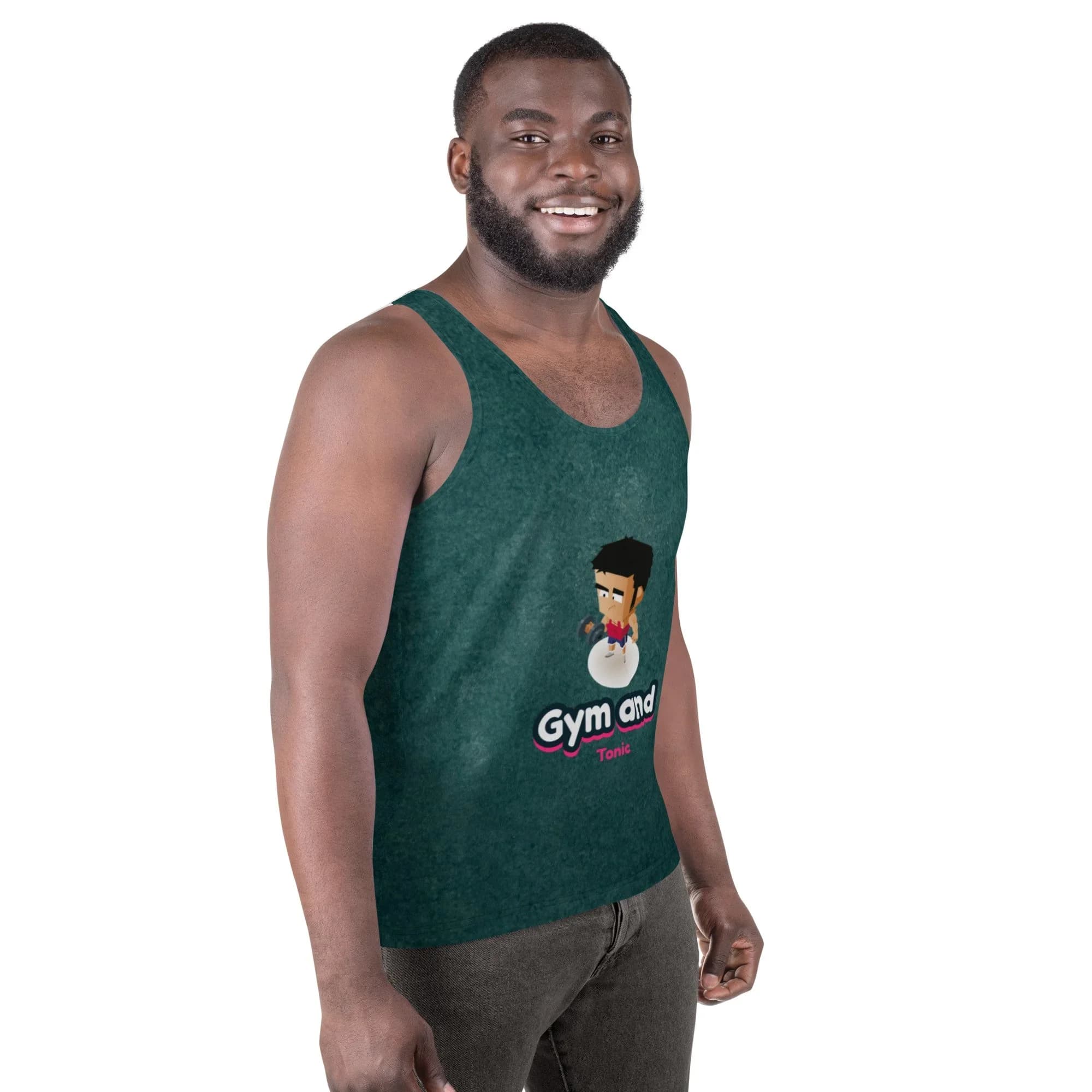 Unisex Tank Top unique pattern from Hand painted backdrop Uk shipping is free, contact us for shipping cost abroad