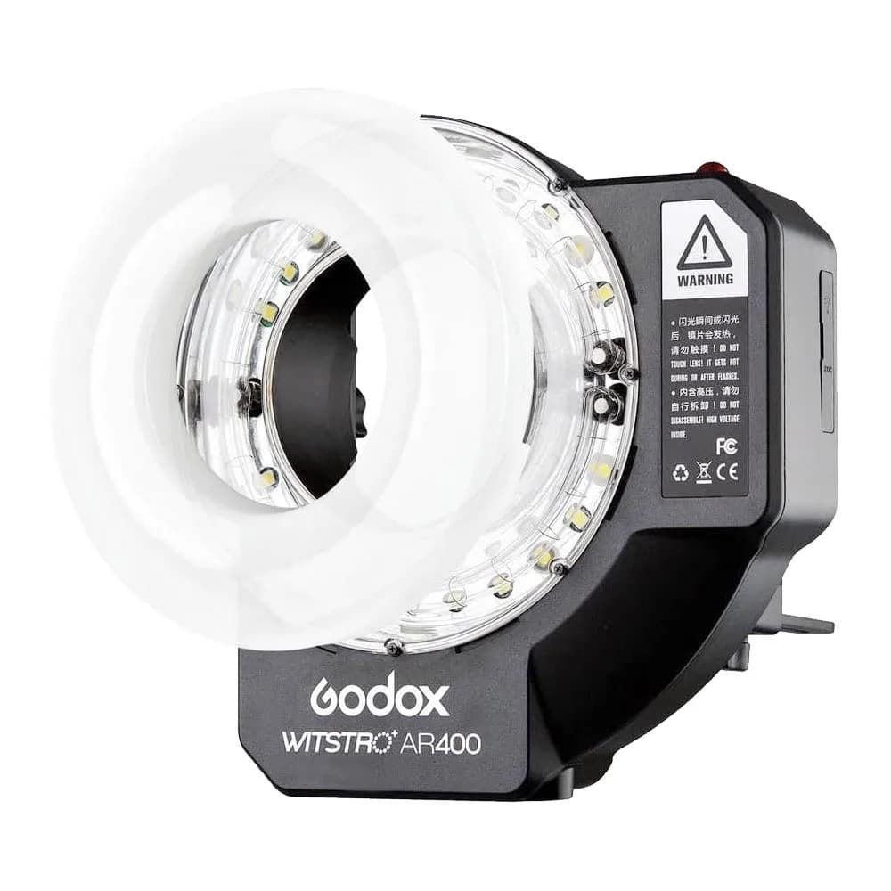 WITSTRO AR400 400Ws Self-Contained Battery-Powered Ring Flash — photography studio equipment